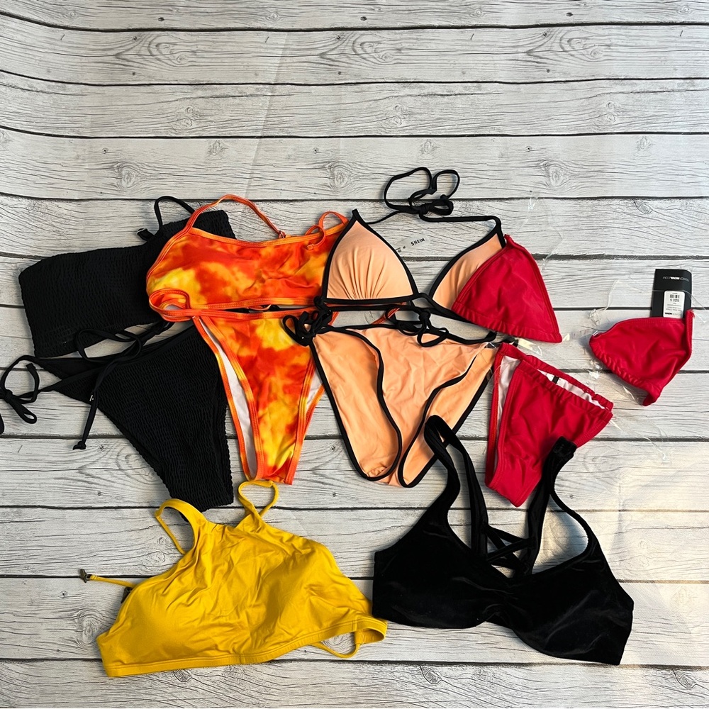 Bikini Swimwear Bundle (FashionNova,  Hollister, Shein)